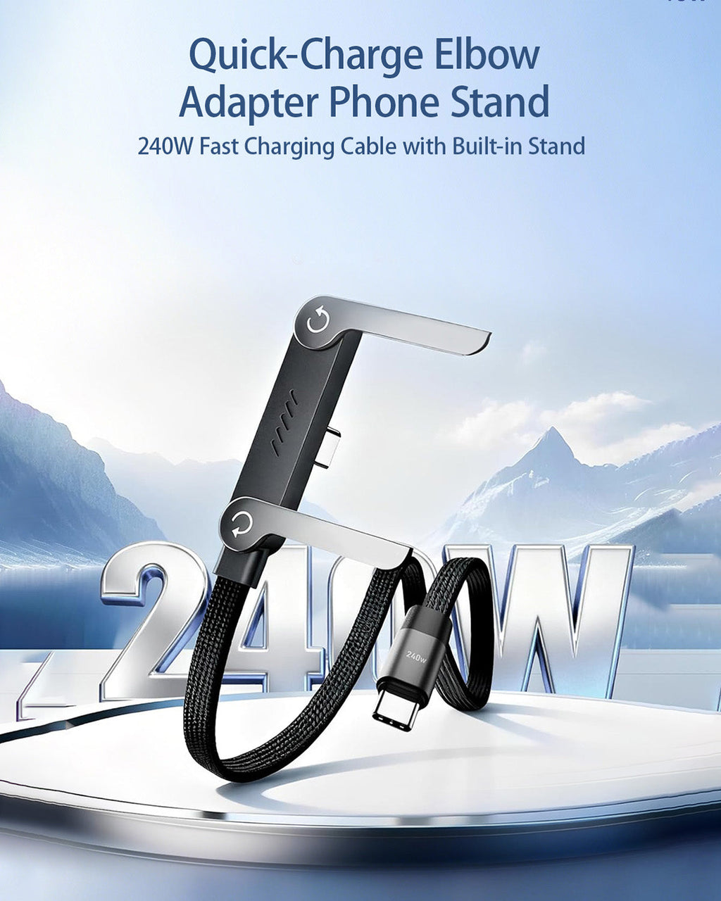 KickCable | 2-in-1 Stand Charging Cable